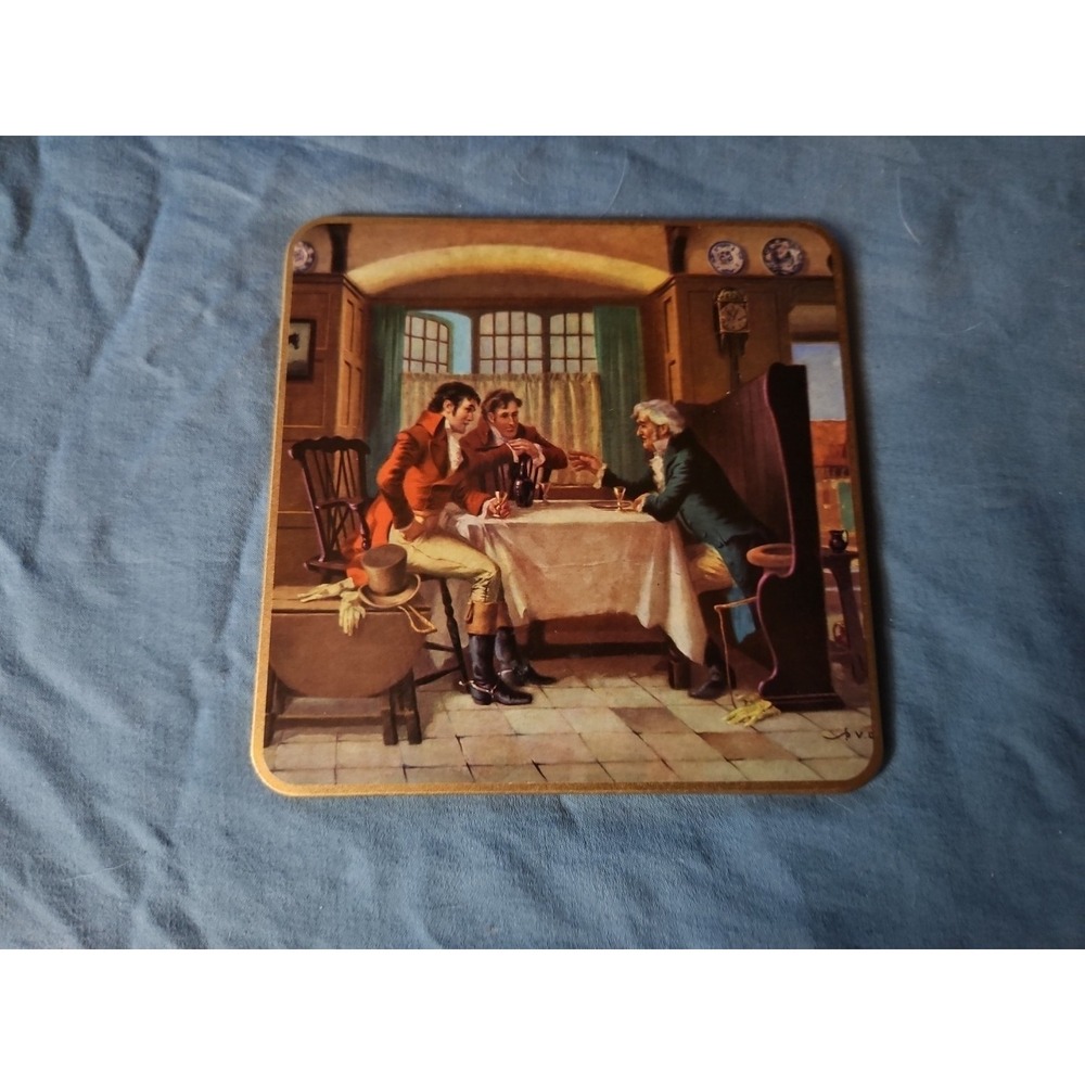 Set of 5 WIN-EL-WARE Vintage Coasters Barware Made in England in Hardcase - Picture 3 of 11